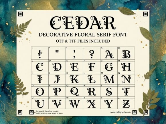 Cedar: Where Botanical Whispers Meet Serif Sophistication