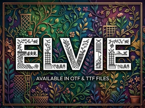 Elvie: The All-Caps Display Font for Bold, Artistic Branding