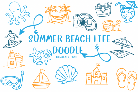 Instant Vacation Vibes: Using Summer Beach Life Doodle for Projects