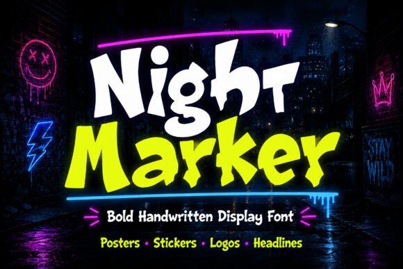 Night Marker: The Playful Typeface That Captures Handmade Energy
