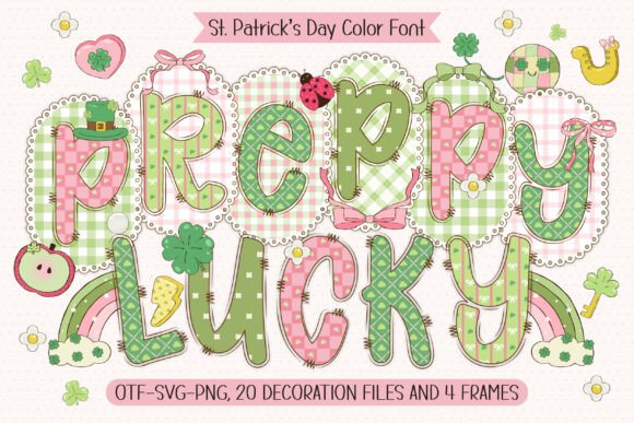 Preppy Lucky: A Festive Color Font for St. Patrick's Day Designs