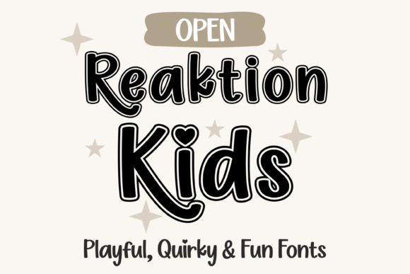 Reaktion Kids Open: A Playful Typeface for Creative Projects